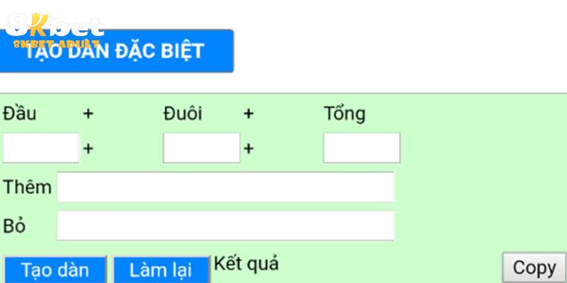 Nhập đúng số khi tạo dàn đề online