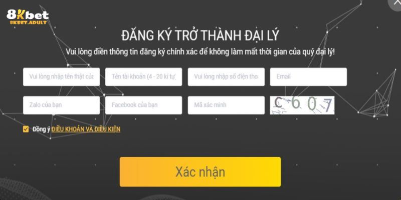 Đăng ký đại lý với thao tác dễ dàng